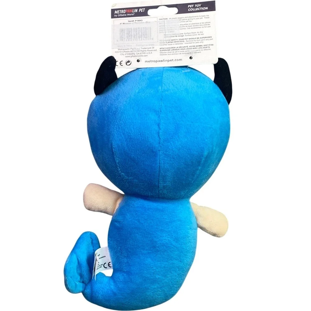 Mermaid Dog Toy Metro Pawlin Pet 9 Inch‎ Squeaker Blue Merman